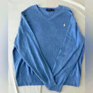 Polo by Ralph Lauren Mens Sweater Blue XXL Pima Corpcore Classic Knit Gorpcore